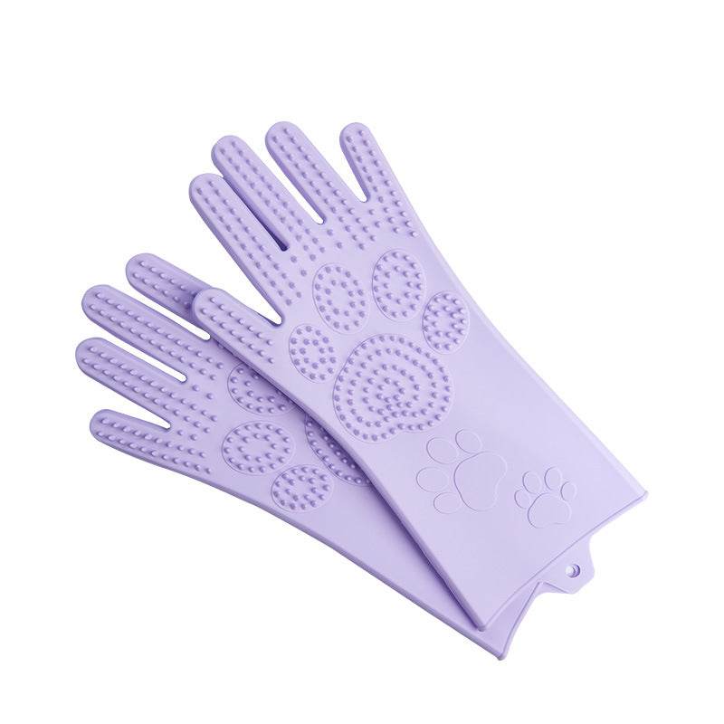 Silicone Heat-resistant Cleaning Brush Scrubbing Gloves - Mubimart