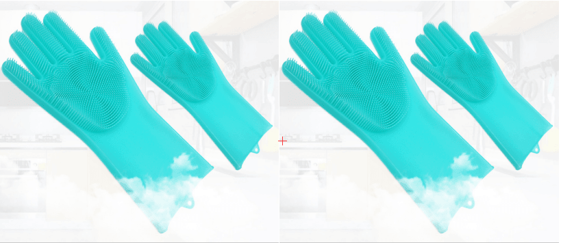 Silicone Heat-resistant Cleaning Brush Scrubbing Gloves - Mubimart