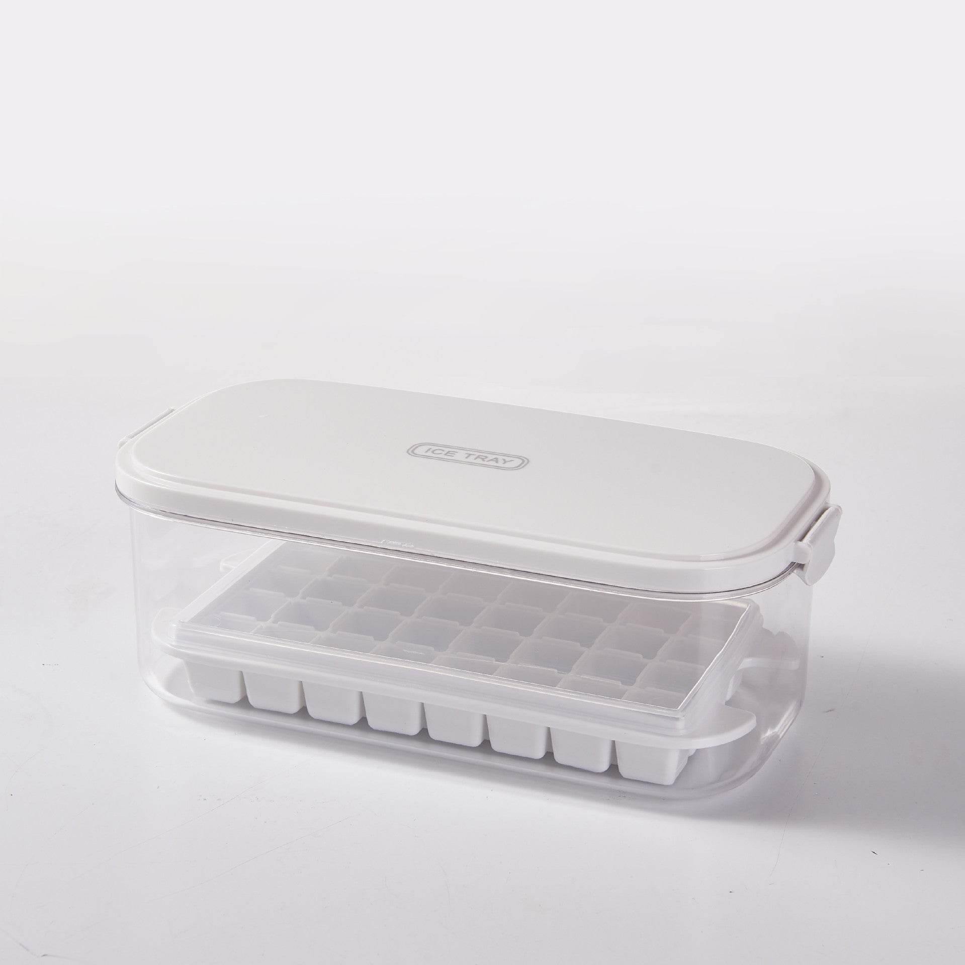 Silicone Ice Cube Mold Ice Tray Storage Box Refrigerator Ice Box - Mubimart