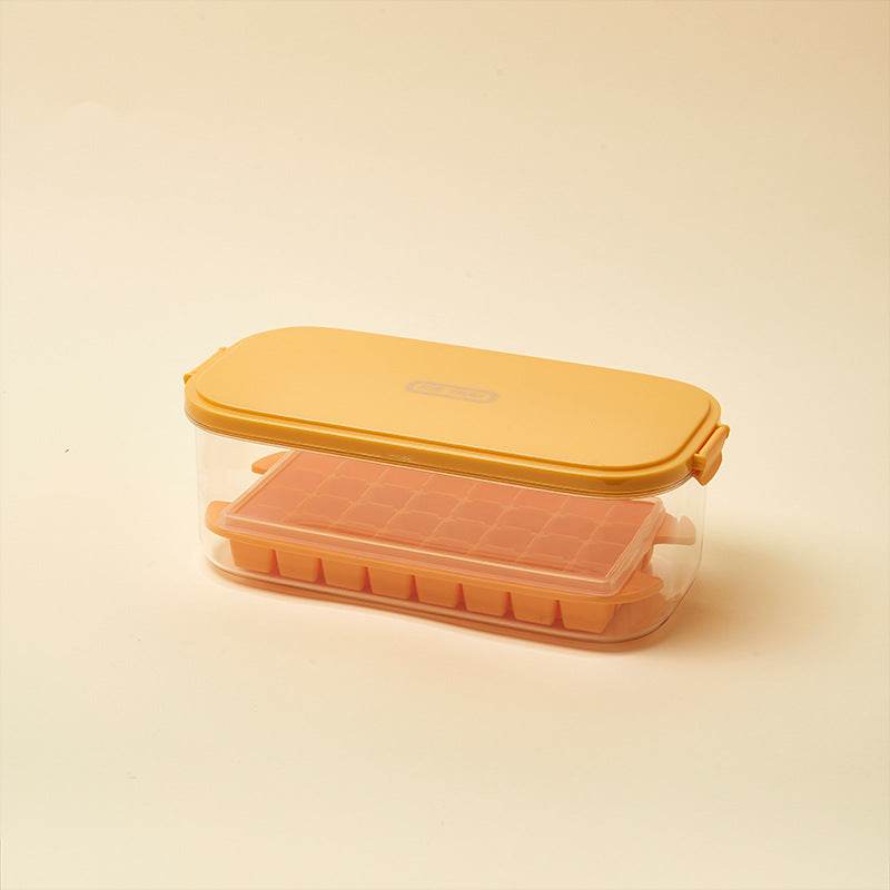 Silicone Ice Cube Mold Ice Tray Storage Box Refrigerator Ice Box - Mubimart