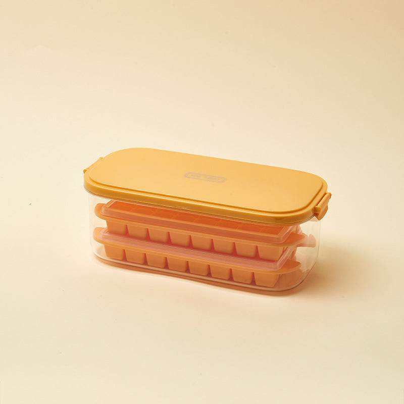 Silicone Ice Cube Mold Ice Tray Storage Box Refrigerator Ice Box - Mubimart