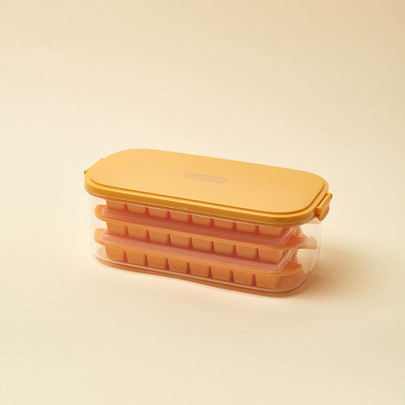 Silicone Ice Cube Mold Ice Tray Storage Box Refrigerator Ice Box - Mubimart