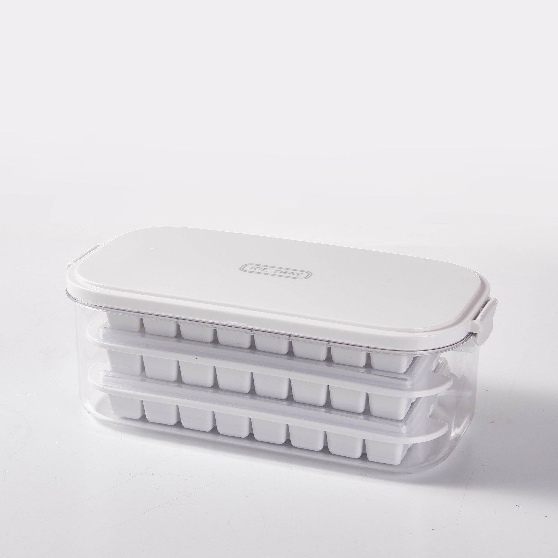 Silicone Ice Cube Mold Ice Tray Storage Box Refrigerator Ice Box - Mubimart