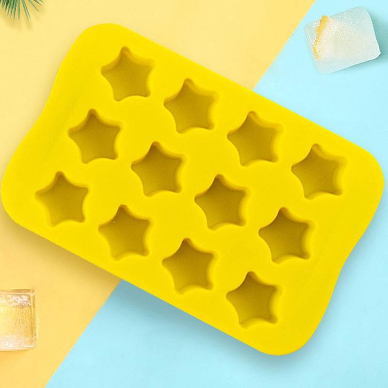 Silicone Shape Ice Tray Ice Cube Mold Square Ice Making D Children Cake Shape - Mubimart