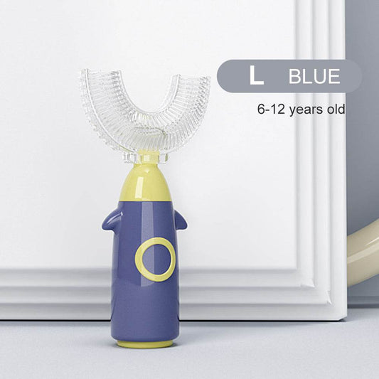 Silicone U-shaped Toothbrush For Children Manual Cleaning - Mubimart