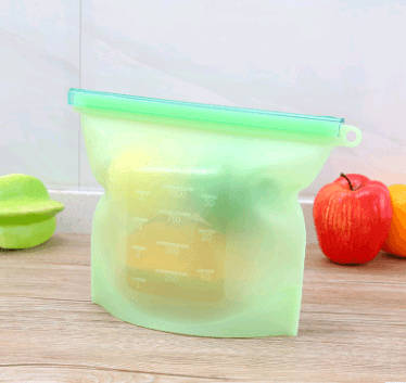 Silicone fresh-keeping bag vacuum sealed bag food storage bag refrigerator food fruit storage bag - Mubimart