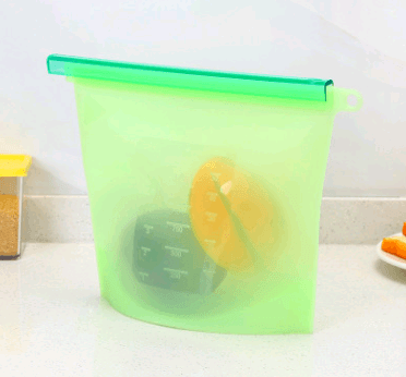 Silicone fresh-keeping bag vacuum sealed bag food storage bag refrigerator food fruit storage bag - Mubimart