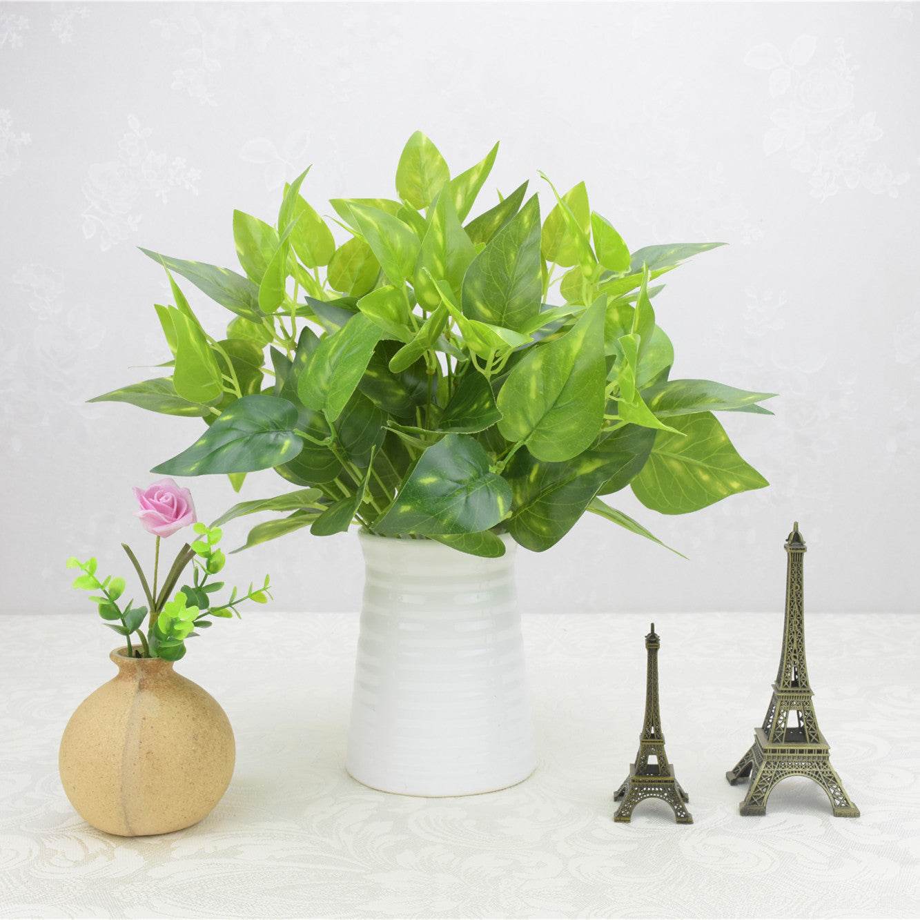Single Bunch Of Artificial Flowers Artificial Green Plant Simulated Plants Grass Flower Plastic Flowers Fence Planter Partition Flower Arrangement Green Grass Green Radish - Mubimart