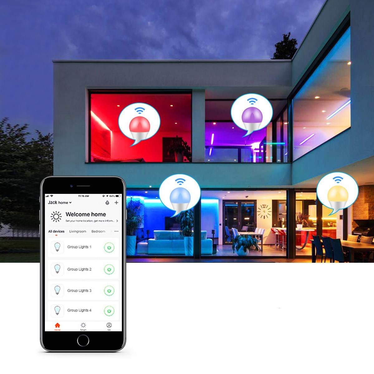 Siri Voice Control For Dimming And Toning Smart Bulbs - Mubimart