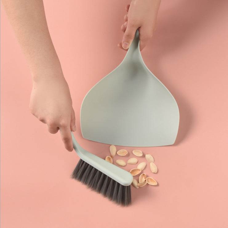 Small Broom Dustpan Suit Desktop Cleaning Plastic - Mubimart
