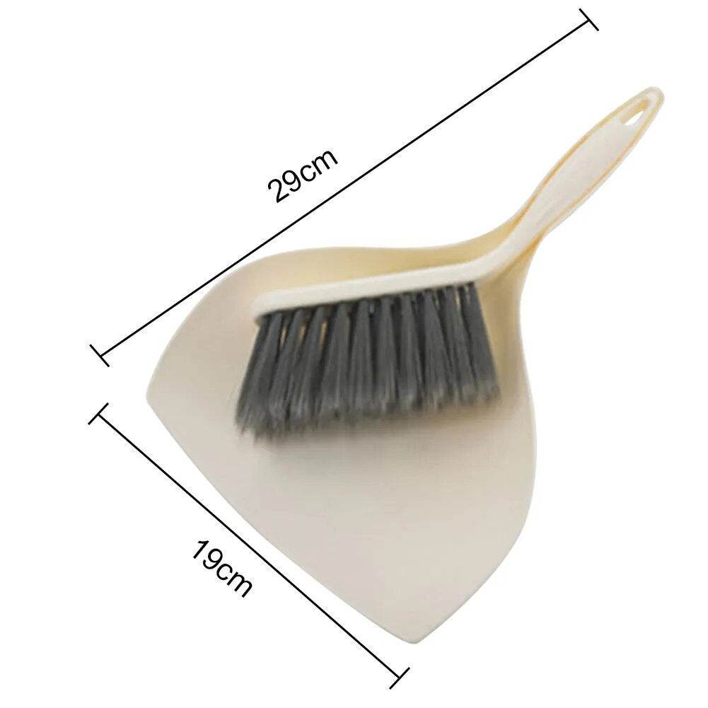 Small Broom Dustpan Suit Desktop Cleaning Plastic - Mubimart