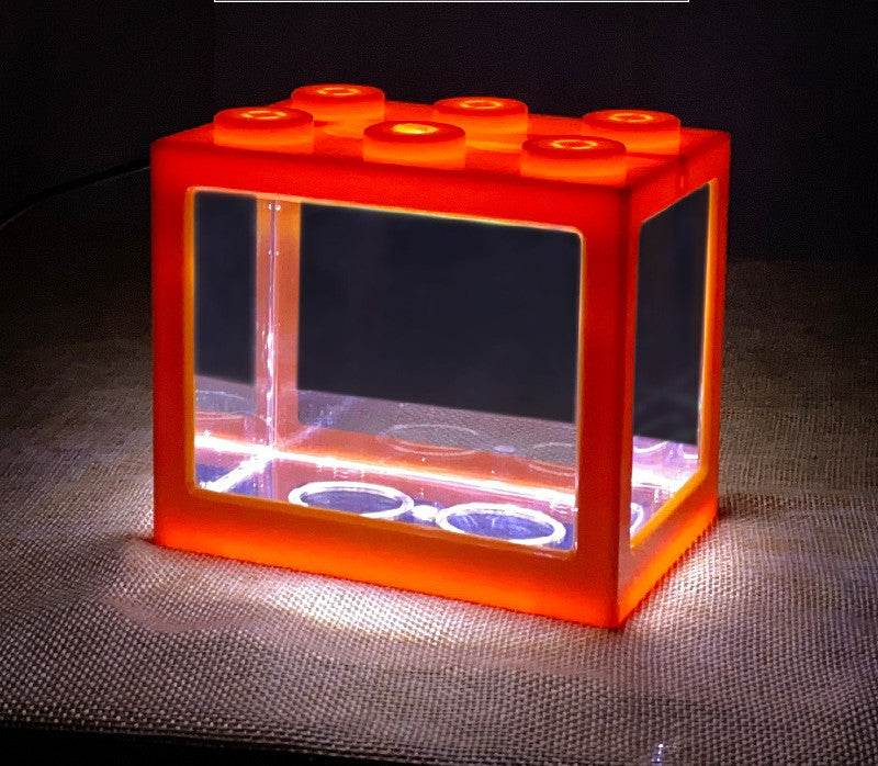 Small Building Block Box Fish Tank Special Fish Tank For Thai Fighting Fish - Mubimart