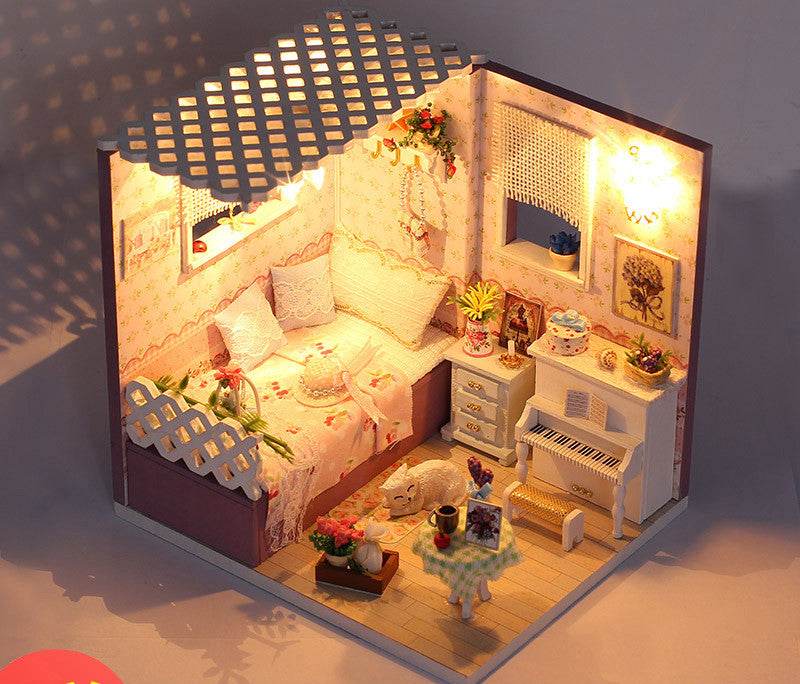 Small house model assembled villa house toy - Mubimart