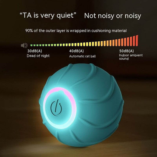 Smart Cat Toys Rolling Ball Pet Cat Owner Interactive Pets Toys Automatic Bouncing Ball USB Self Hi Teasing Kittens Jumping Ball - Mubimart