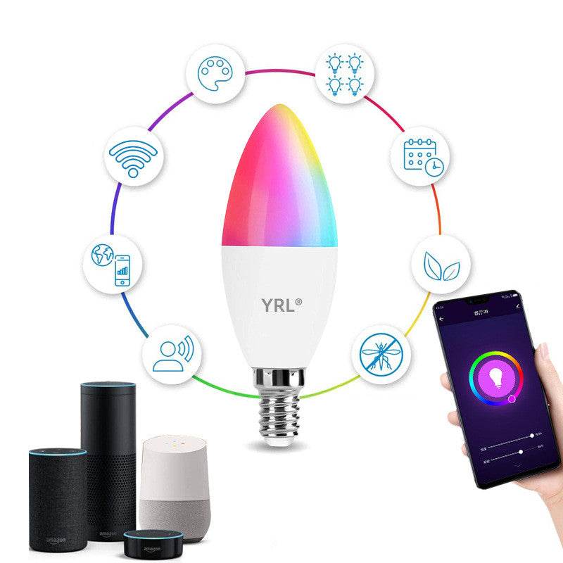 Smart WifI Led Lamp E14 RGB CW WW Led Bulb Dimmable 85-265V Voice Control Light Bulbs Alexa Google Home For Home Decorative - Mubimart