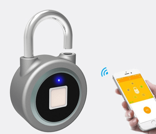 Smart lock fingerprint padlock mobile phone APP control Bluetooth unlocking luggage fingerprint lock trolley case fingerprint lock - Mubimart