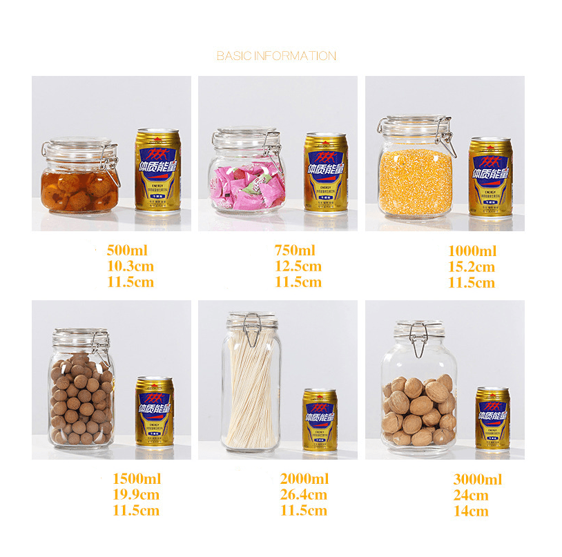 Snap glass sealed jar - Mubimart