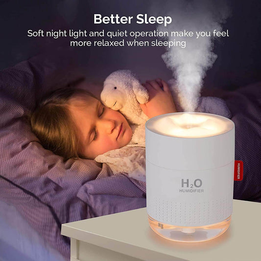 Snow Mountain Humidifier Mini Portable 500m Cool Mist Desktop Personal Air Ultrasonic Diffuser With Romantic Night Lamp - Mubimart