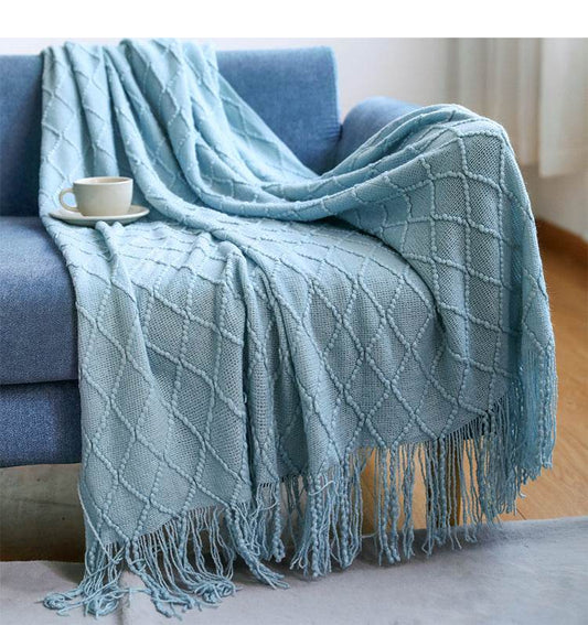 Sofa Blanket Cover Blanket Nordic Office Blanket - Mubimart
