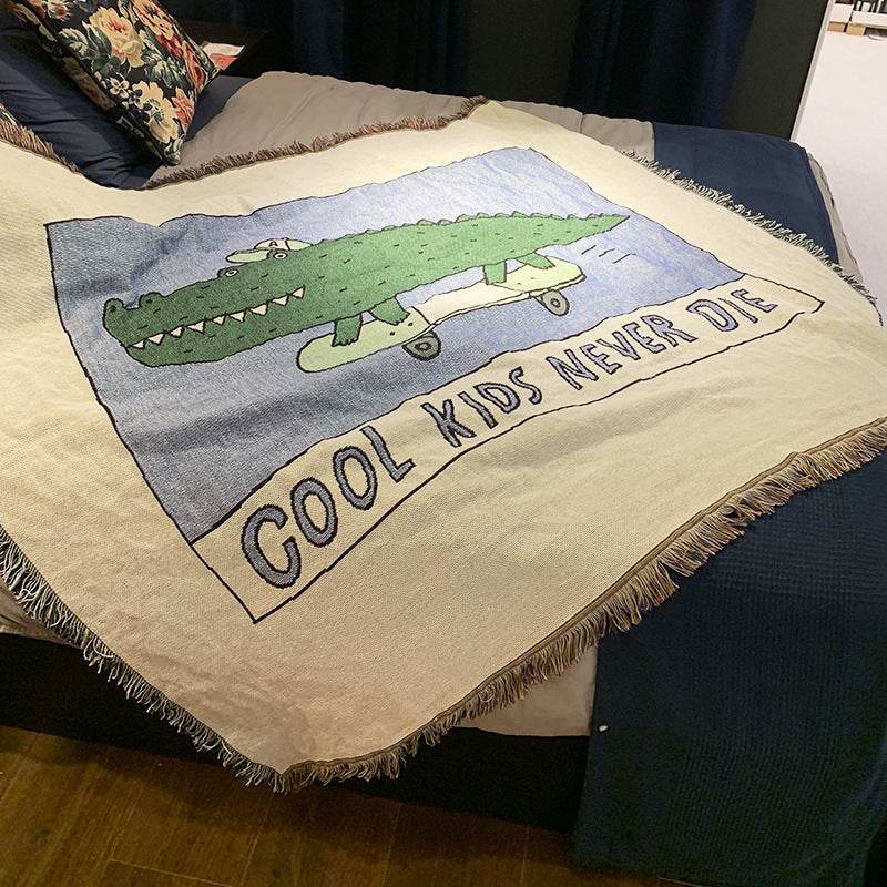 Sofa blanket knitted blanket - Mubimart
