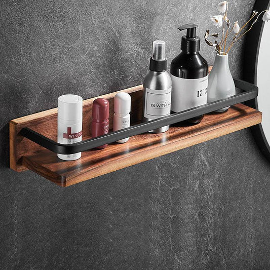 Solid Wood Collapsible Shelf Bathroom Set - Mubimart