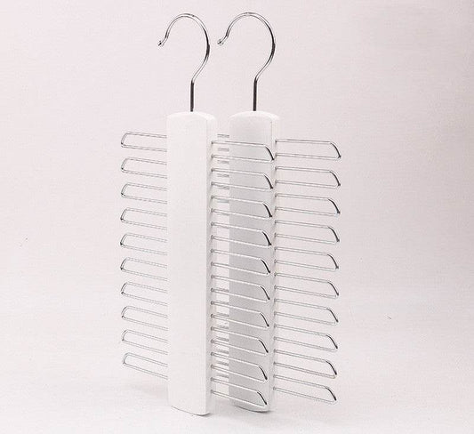 Solid Wood Hanger, Clothing Store Rotating Tie Rack, Wooden Tie Rack, Drying Rack - Mubimart