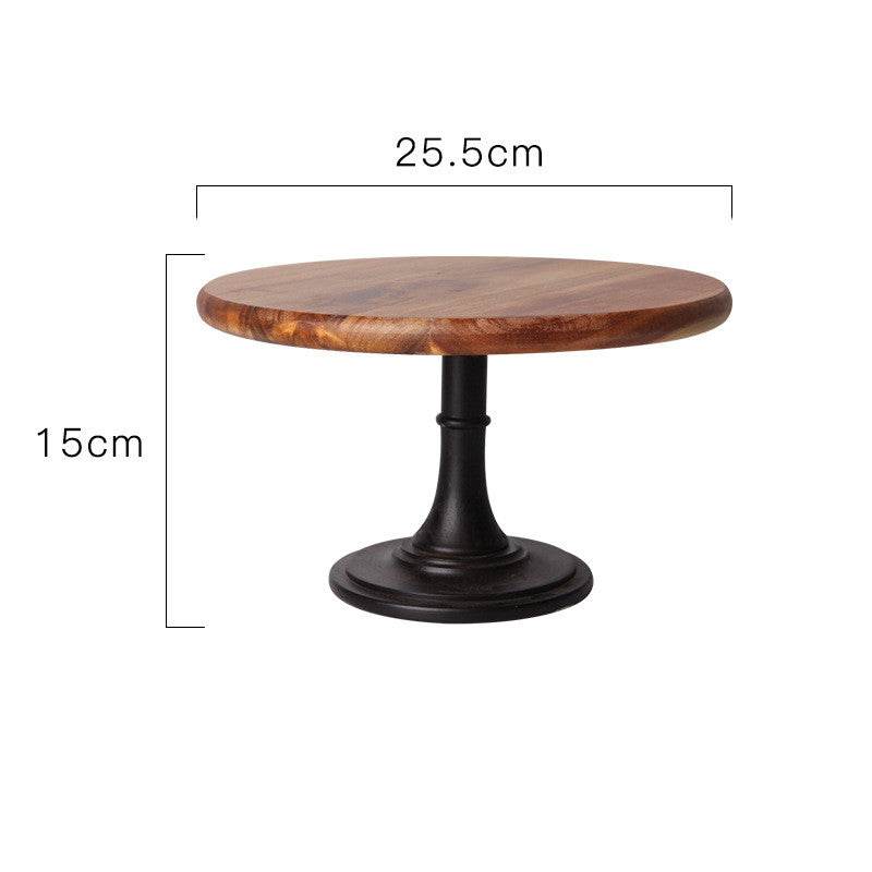 Solid wood tray dessert cake stand - Mubimart