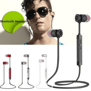 Sports Waterproof Sweatproof Bluetooth Earphones Universal Wireless Bluetooth Earbuds Noise Reduction Bluetooth Headphones In-Ear Stereo Headsets - Mubimart
