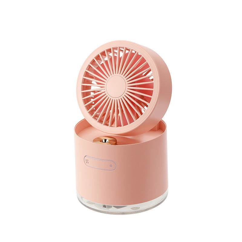 Spray mini fan mini portable mute desktop cooling water mist humidifier small rechargeable big wind - Mubimart