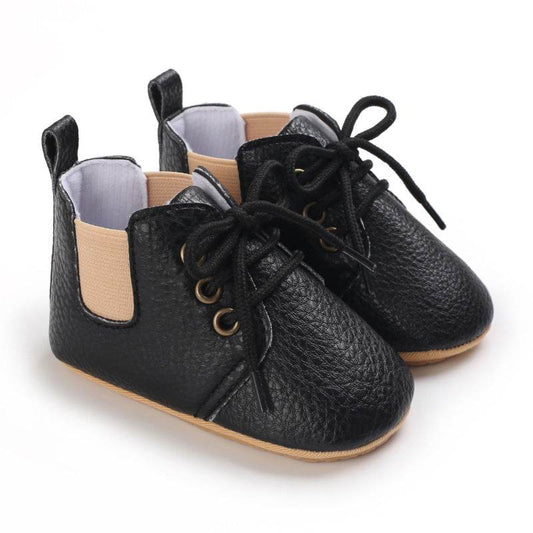 Spring And Autumn Baby Soft Bottom High-top Casual Toddler Shoes For 0-1 Years Old - Mubimart