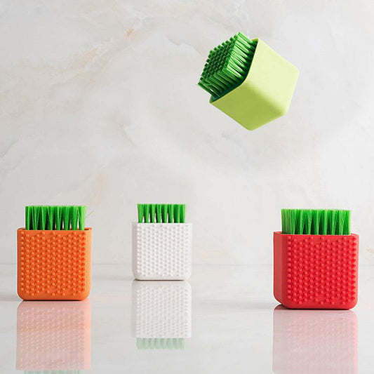Square Potted Silicone Kitchen Washing Bowl Dish Laundry Clothes Cleaning Brush - Mubimart