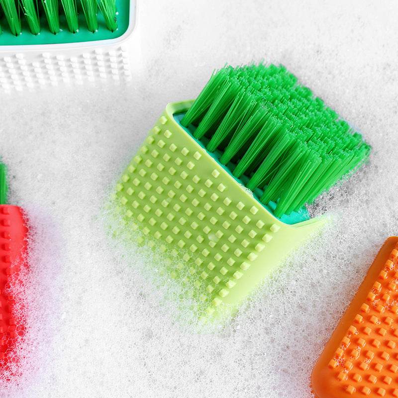 Square Potted Silicone Kitchen Washing Bowl Dish Laundry Clothes Cleaning Brush - Mubimart