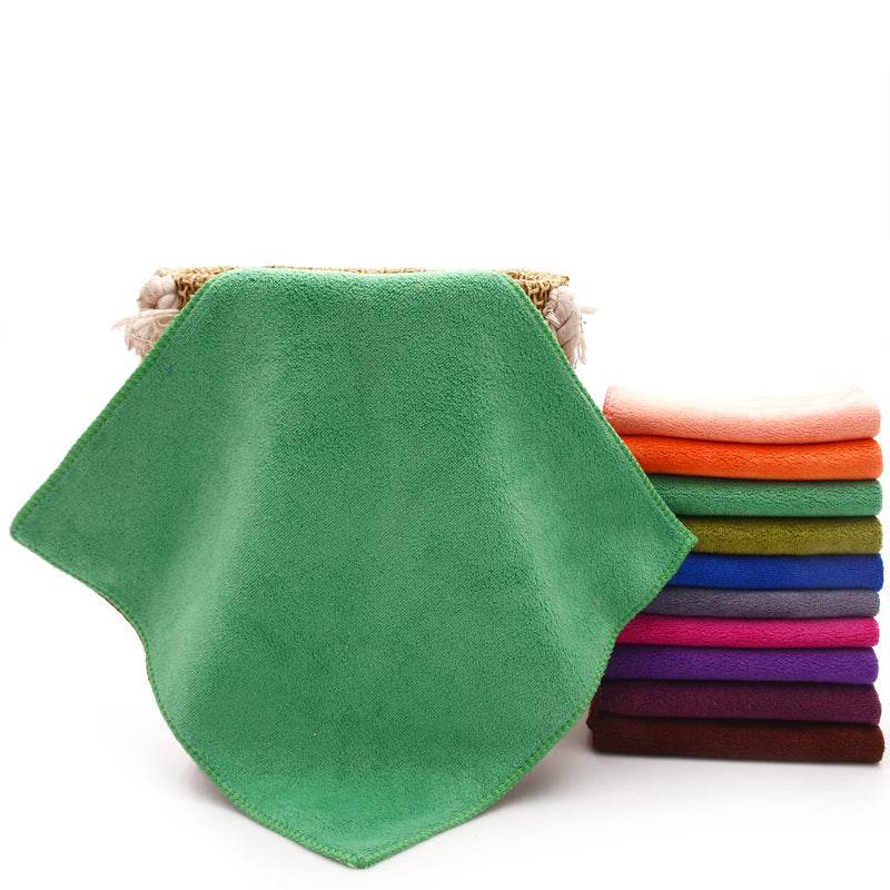 Square Towels Small Towels Fine Fiber Dish Cloth Absorbent Car Wipes, Scouring Pads Children'S Saliva Towels Car Wipes - Mubimart