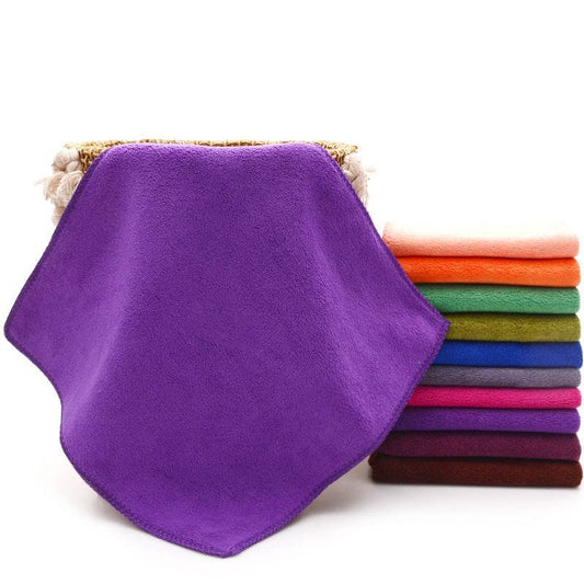 Square Towels Small Towels Fine Fiber Dish Cloth Absorbent Car Wipes, Scouring Pads Children'S Saliva Towels Car Wipes - Mubimart