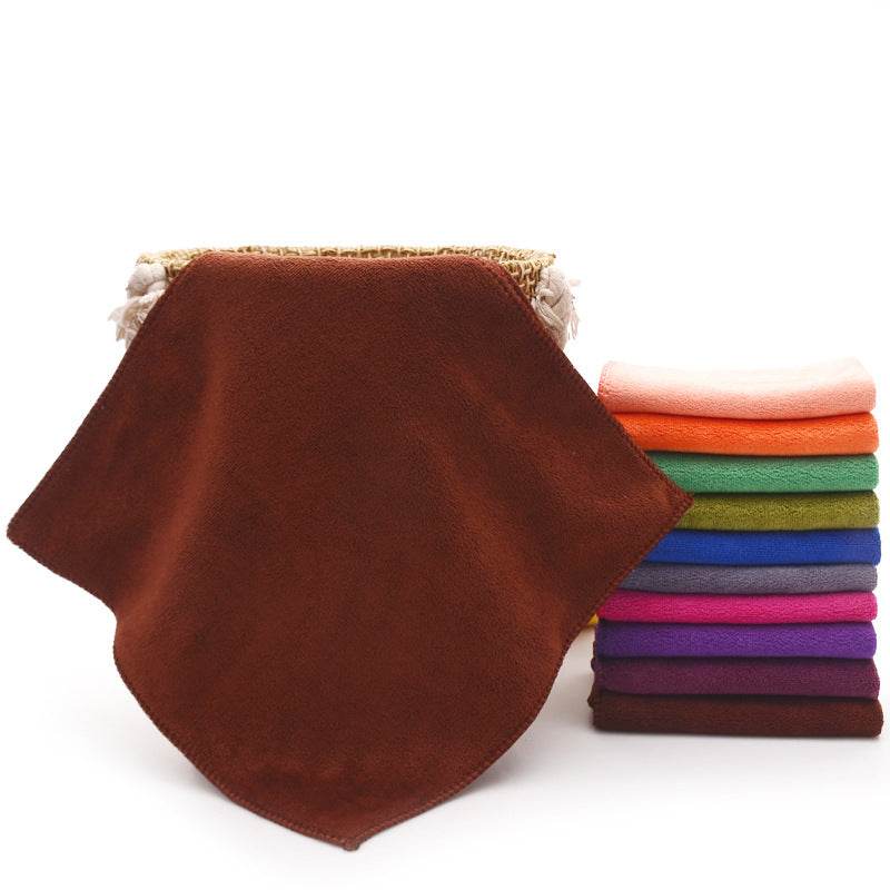 Square Towels Small Towels Fine Fiber Dish Cloth Absorbent Car Wipes, Scouring Pads Children'S Saliva Towels Car Wipes - Mubimart