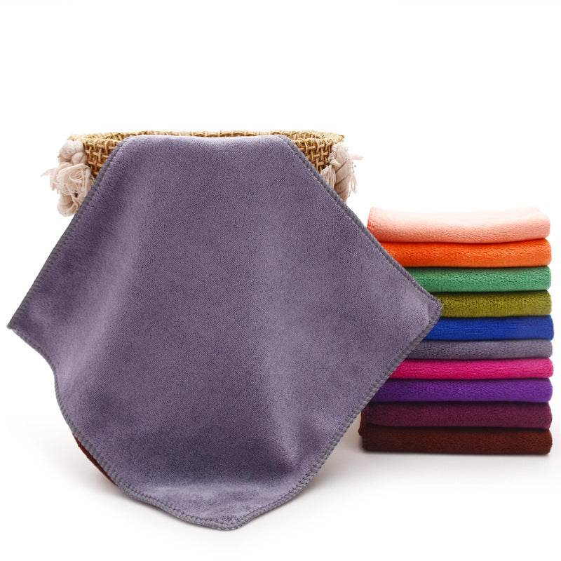 Square Towels Small Towels Fine Fiber Dish Cloth Absorbent Car Wipes, Scouring Pads Children'S Saliva Towels Car Wipes - Mubimart
