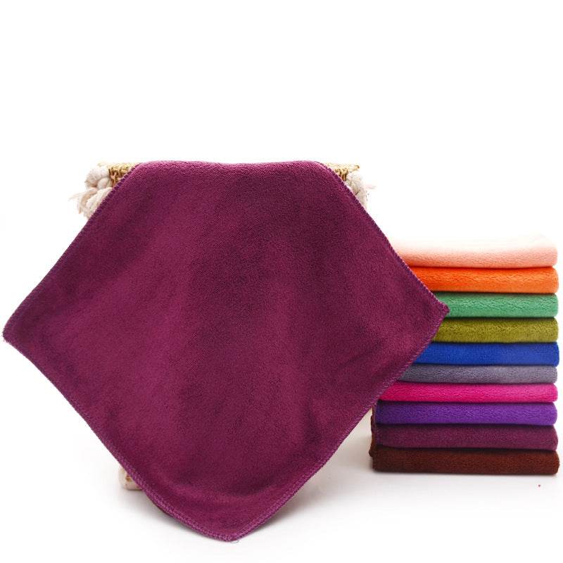 Square Towels Small Towels Fine Fiber Dish Cloth Absorbent Car Wipes, Scouring Pads Children'S Saliva Towels Car Wipes - Mubimart