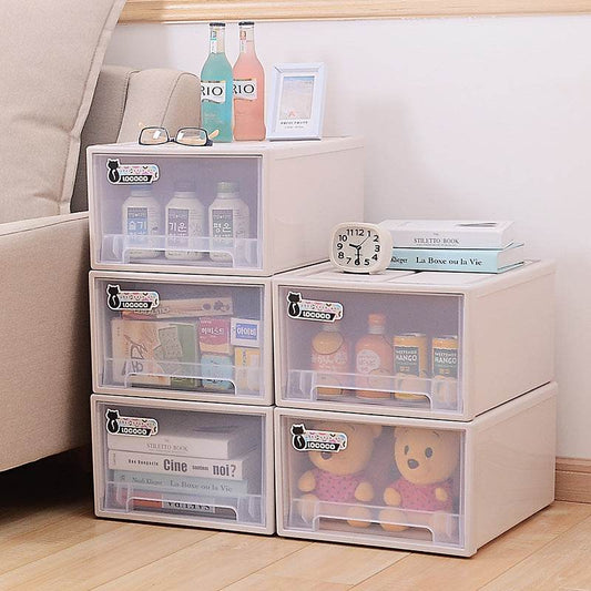 Stackable storage cabinet, baby clothes, sundries box, drawer type storage box, children's toy wardrobe - Mubimart