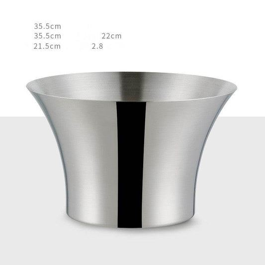 Stainless Steel Champagne Bowl, Ice Bowl, Ice Bucket, Golden Salad Bowl, Champagne Bucket - Mubimart