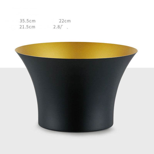 Stainless Steel Champagne Bowl, Ice Bowl, Ice Bucket, Golden Salad Bowl, Champagne Bucket - Mubimart