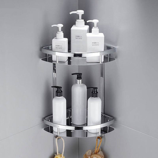 Stainless Steel Corner Shower Shelf - Mubimart