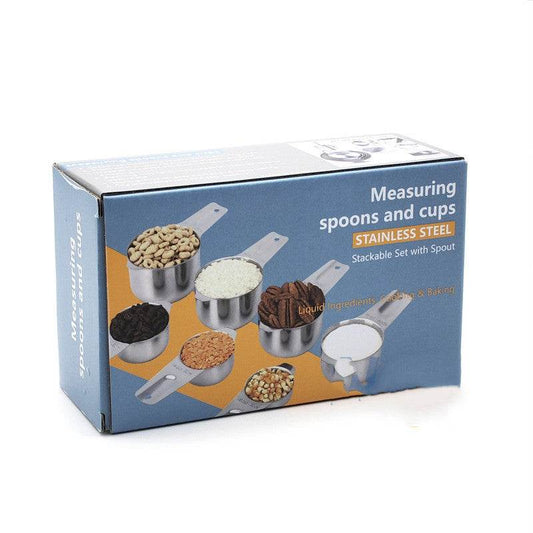Stainless Steel Measuring Cup and Measuring Spoon 14-piece Set - Mubimart