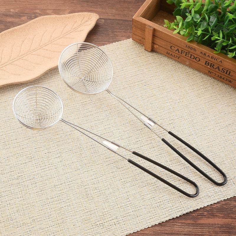 Stainless Steel Pearl Milk Tea Colander Hot Pot Colander Silicone Small Wire Drain - Mubimart