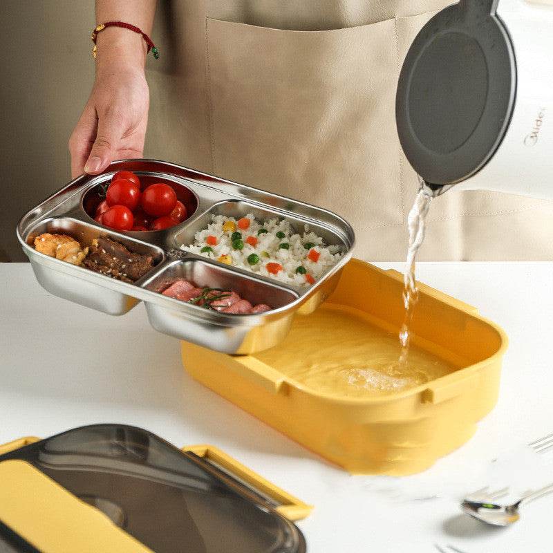 Stainless Steel Primary School Lunch Box Student Special Compartment - Mubimart
