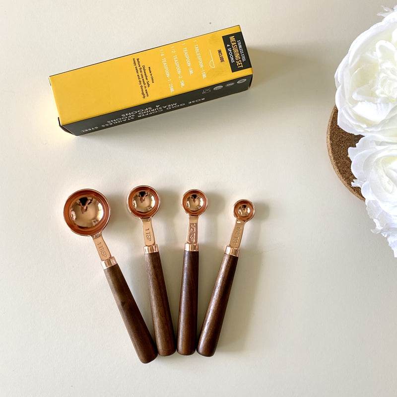 Stainless steel rose gold coffee measuring cup - Mubimart