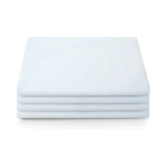 Standard-White-Bed-Pure-White-Bed-Sheet-Cotton-Single-Bed-Sheet-Mubimart-6527 - Mubimart