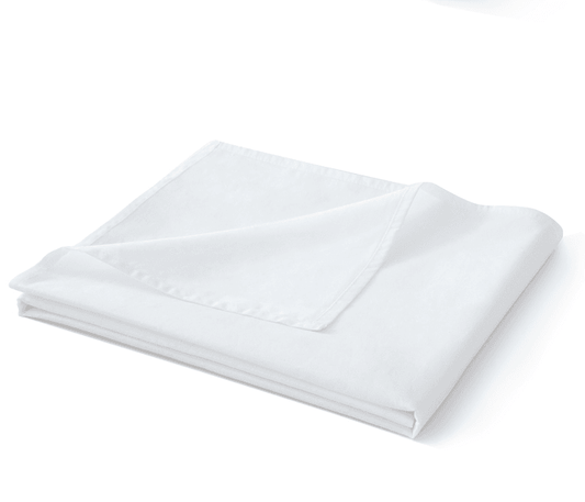 Standard White Bed Pure White Bed Sheet Cotton Single Bed Sheet - Mubimart