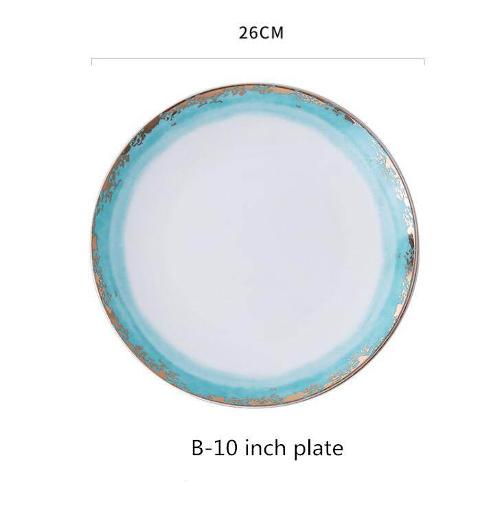 Steak Plate Ceramic Western Food Plate - Mubimart