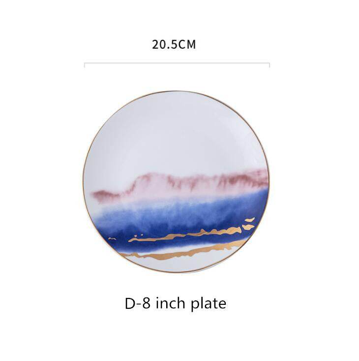 Steak Plate Ceramic Western Food Plate - Mubimart