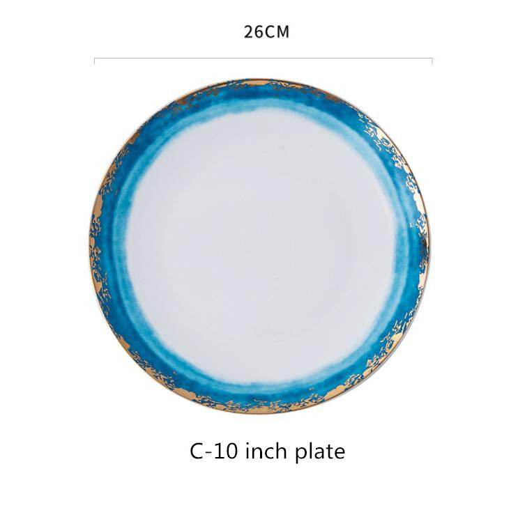 Steak Plate Ceramic Western Food Plate - Mubimart